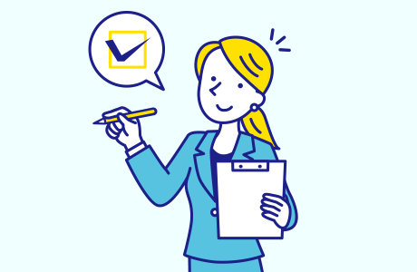 一名女性正在填寫問卷